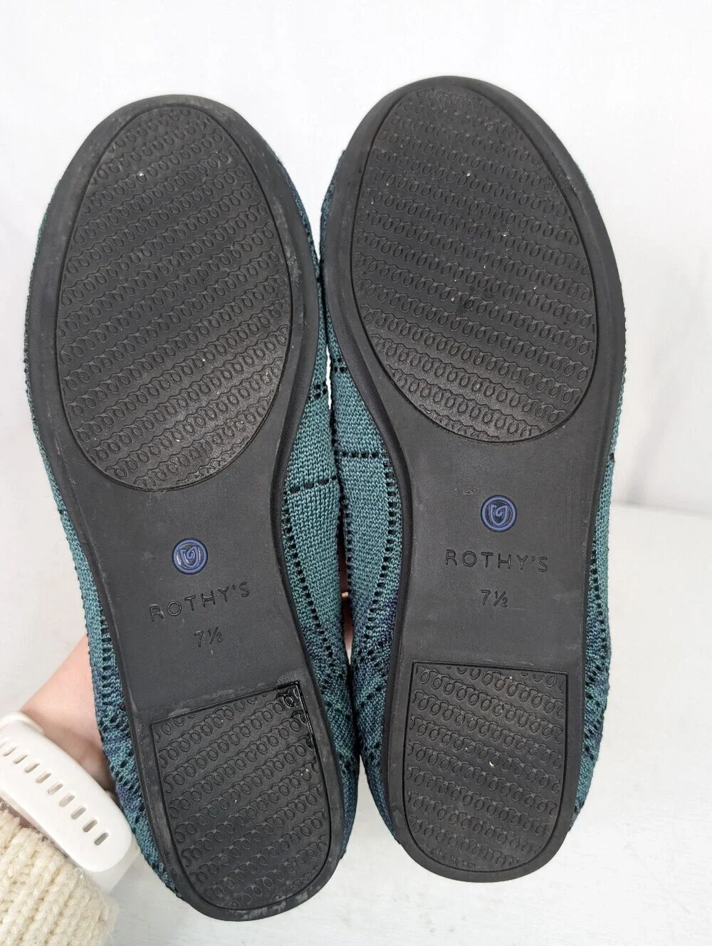 Rothy's The Flat Pine Plaid Round Toe Classic Flats - Size 7.5
